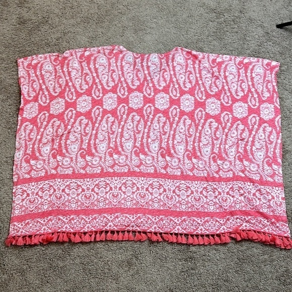 NWT Tommy Bahama Paisley Palace Linnea Poncho, Tutti Frutti - Picture 8 of 14